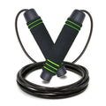 Adjustable Speed Jump Rope with Soft Memory Foam Handles, Tangle-Free Skipping Rope for Fitness, Cardio Workout & Exercise - Green