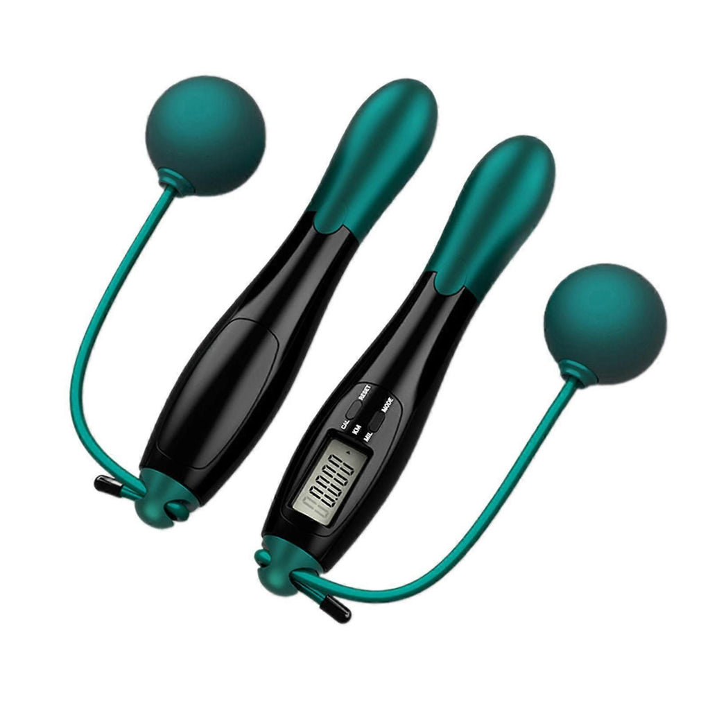 Cordless Jump Rope Speed Smart Fitness Jump Rope for Training Boxing Outdoor - Green