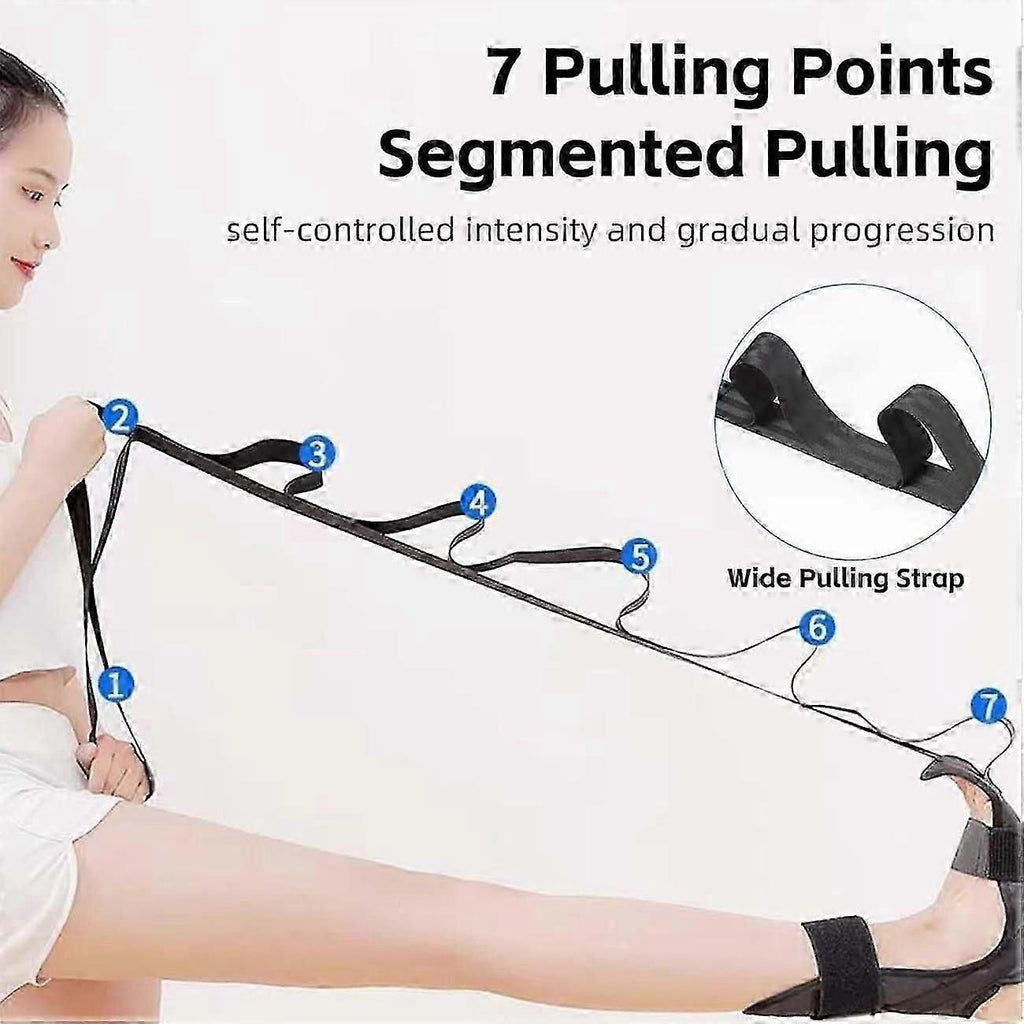 Izzila Stretching Strap with Loops, Yoga Stretch Strap, Fitness Stretch Band black