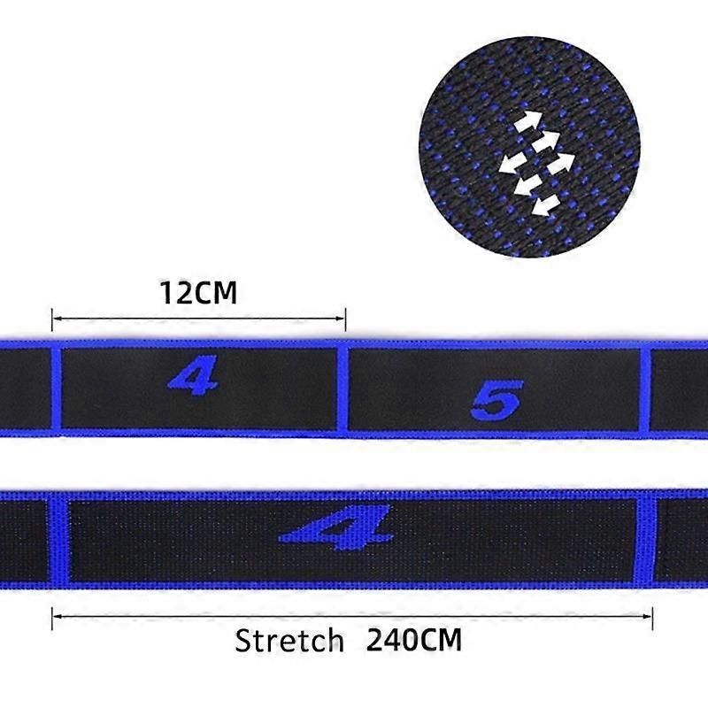 Stretching Strap, 8 Loop Yoga Straps for Stretching, Elastic Stretch Strap Stretch Band for Exercise Yoga Fitness Gym - Purple