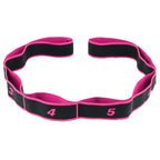Stretching Strap, 8 Loop Yoga Straps for Stretching, Elastic Stretch Strap Stretch Band for Exercise Yoga Fitness Gym - Pink