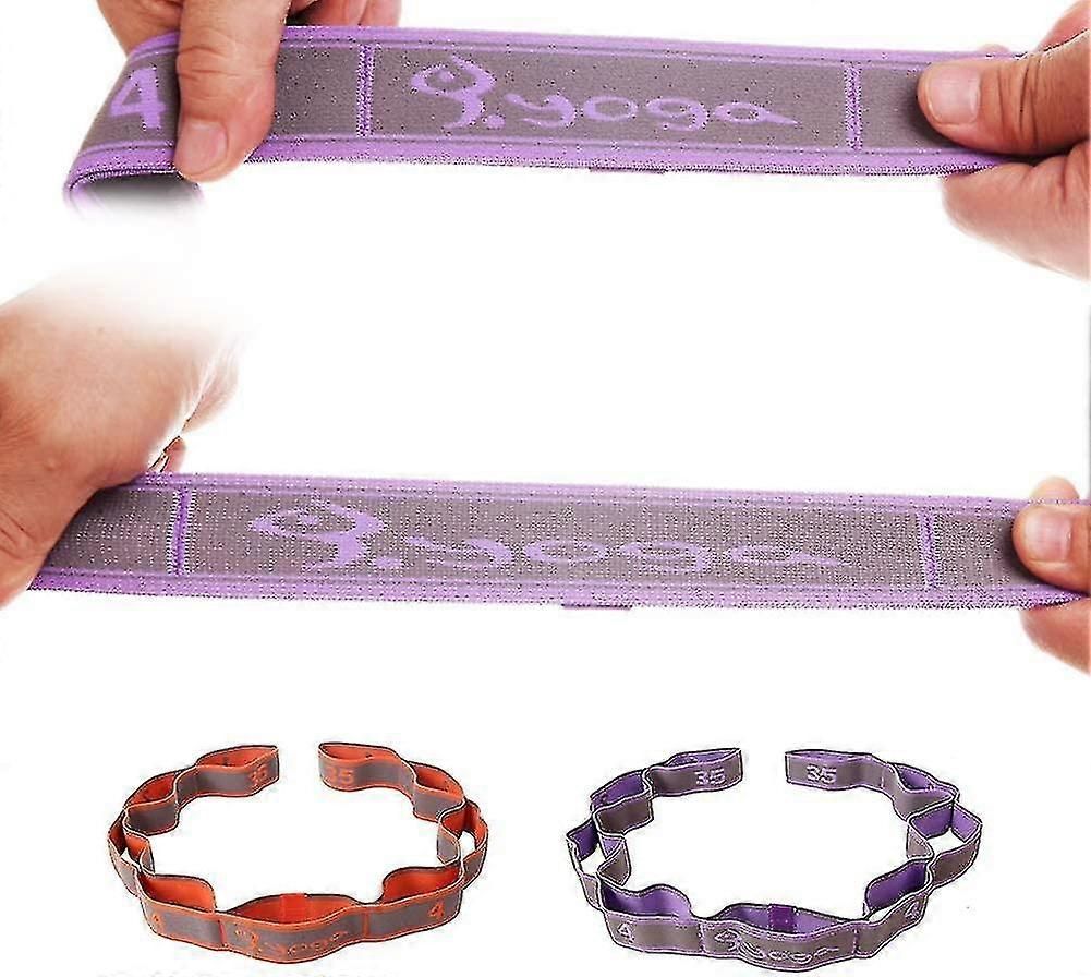Yoga Stretching Band Yoga Stretch Strap/stretch Strap/exercise Band With 8 Loops/fitness Pilates Physiotherapy Stretch Strap/purple