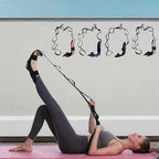 Yoga Stretching Strap for Physical Therapy, Non-Stretch Exercise Strap with Foot Loop for Pilates, Dance & Flexibility Training
