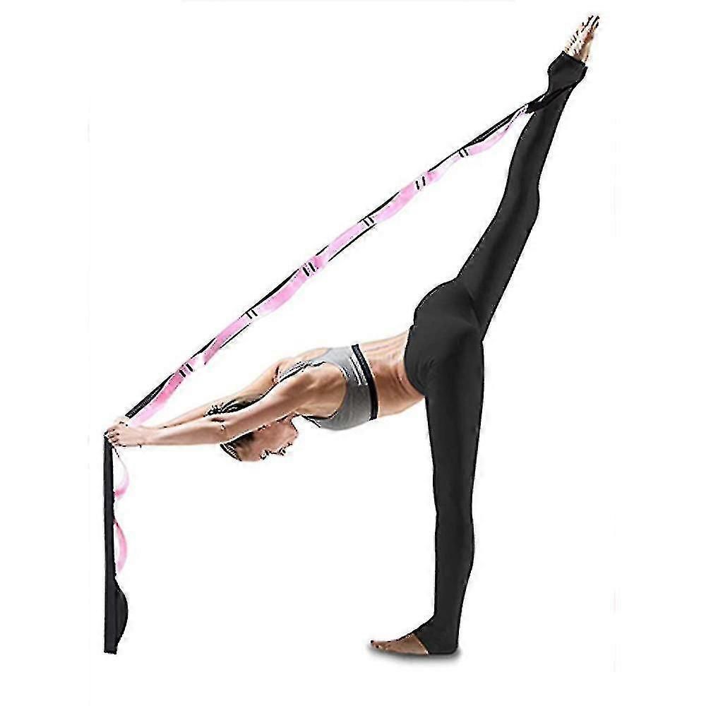 Yoga Stretch Strap with Handles for Stretching, Non-Elastic Exercise Strap for Physical Therapy, Pilates, Yoga & Flexibility Training - Mixed Color