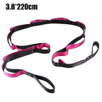 Yoga Stretch Strap with Handles for Stretching, Non-Elastic Exercise Strap for Physical Therapy, Pilates, Yoga & Flexibility Training - Magenta