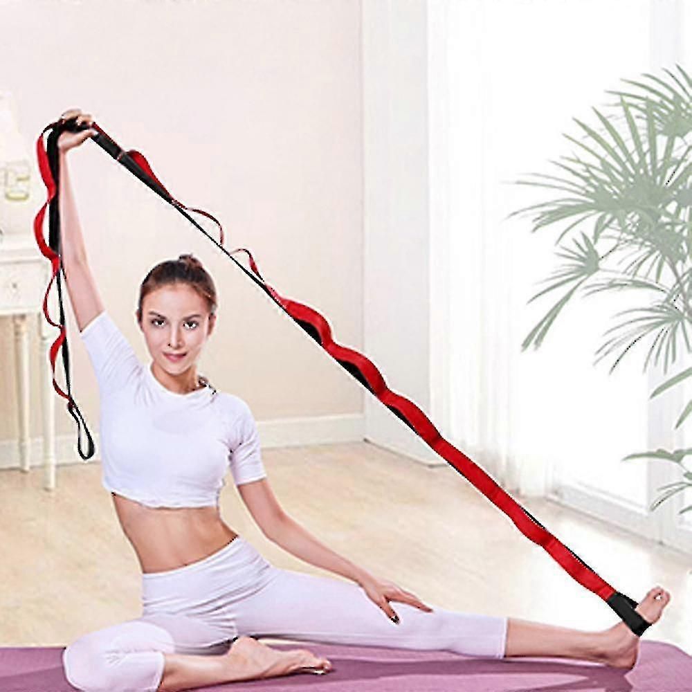 Yoga Stretch Strap with Handles for Stretching, Non-Elastic Exercise Strap for Physical Therapy, Pilates, Yoga & Flexibility Training - Magenta