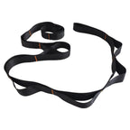 Yoga Stretch Strap with Handles for Stretching, Non-Elastic Exercise Strap for Physical Therapy, Pilates, Yoga & Flexibility Training - Black