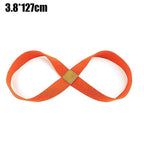 Infinity Yoga Stretch Strap, Double Loop Stretching Strap for Yoga, Pilates, Physical Therapy & Flexibility Training - Orange