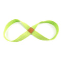 Infinity Yoga Stretch Strap, Double Loop Stretching Strap for Yoga, Pilates, Physical Therapy & Flexibility Training - Green
