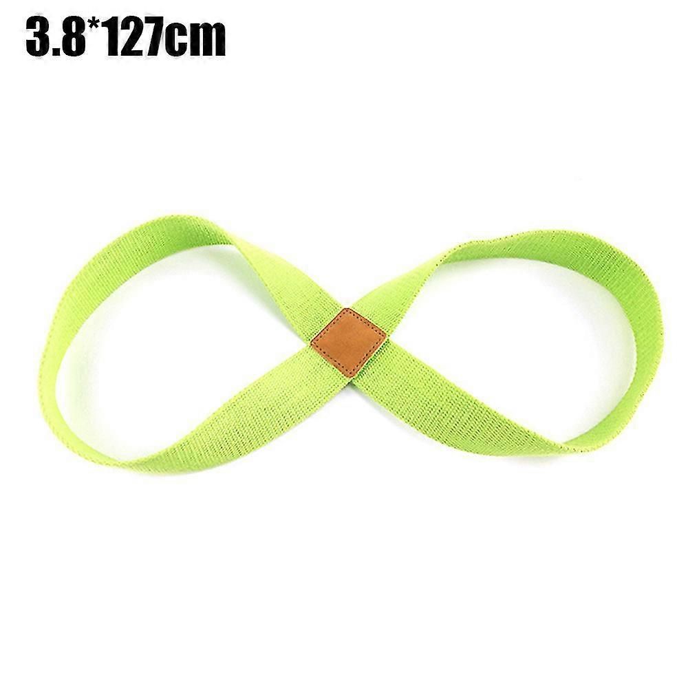Infinity Yoga Stretch Strap, Double Loop Stretching Strap for Yoga, Pilates, Physical Therapy & Flexibility Training - Green