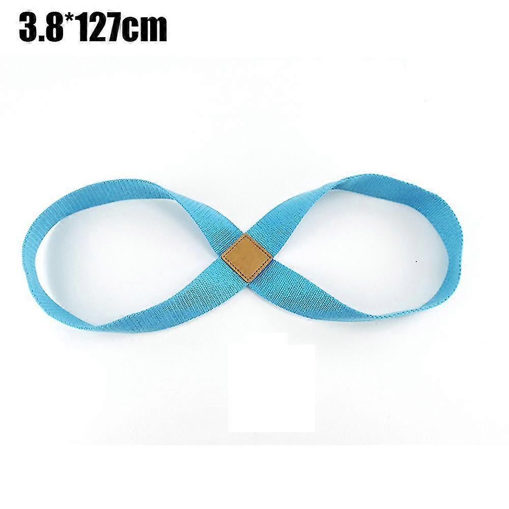 Infinity Yoga Stretch Strap, Double Loop Stretching Strap for Yoga, Pilates, Physical Therapy & Flexibility Training - Blue