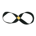 Infinity Yoga Stretch Strap, Double Loop Stretching Strap for Yoga, Pilates, Physical Therapy & Flexibility Training - Black