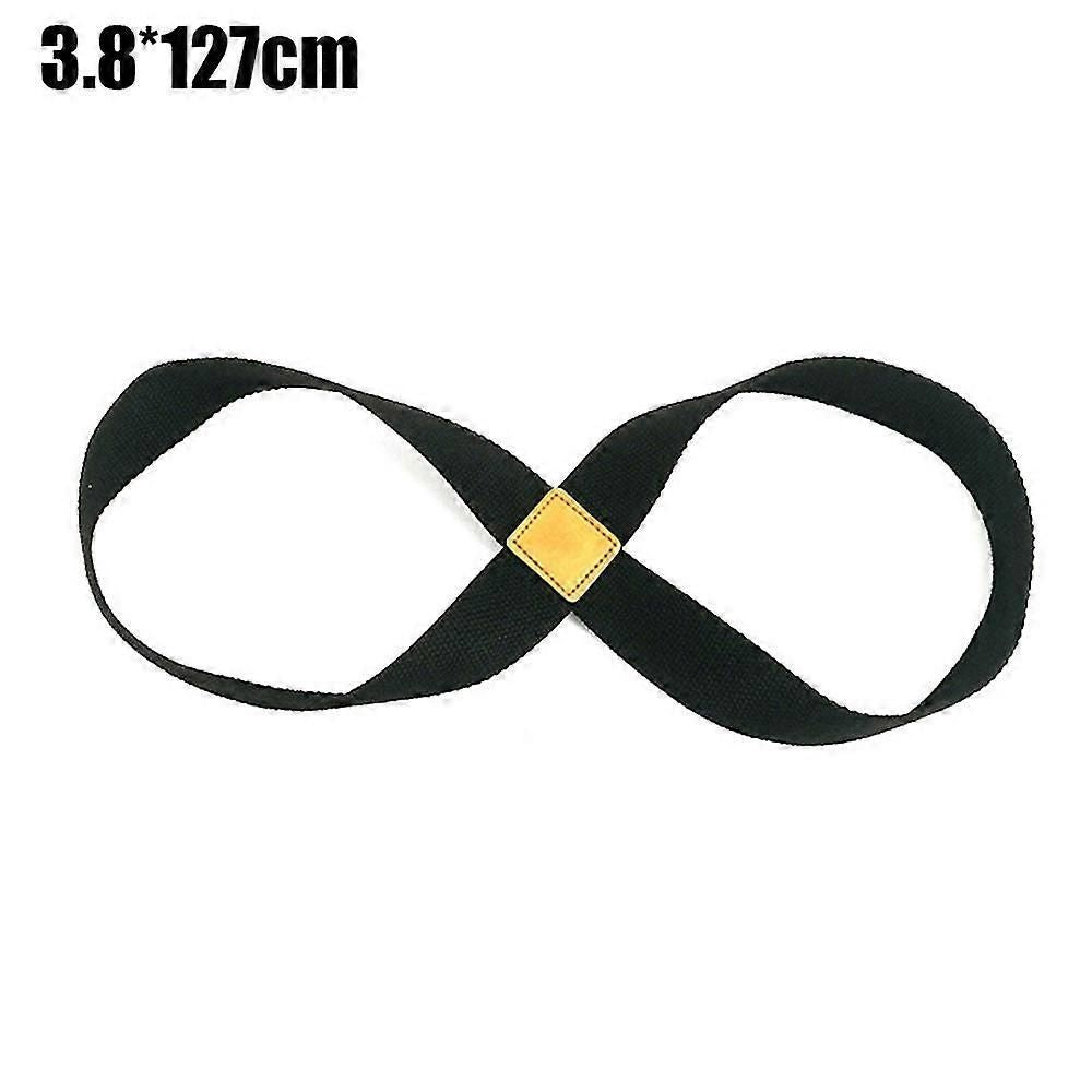 Infinity Yoga Stretch Strap, Double Loop Stretching Strap for Yoga, Pilates, Physical Therapy & Flexibility Training - Black