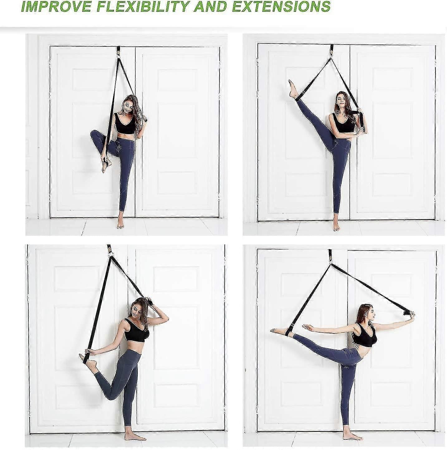 Leg Stretch Band - Easy Install on Door - Dance and Gymnastic Exercise Stretching Strap