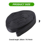 2pcs Hammock Tree Straps Set Effortless Operation Lightweight Stretching Straps Suitable for Hiking Camping - Black