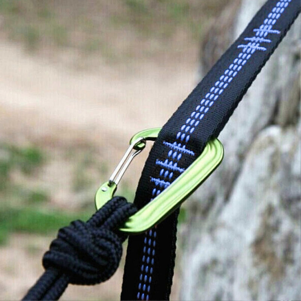 2pcs Hammock Tree Straps Set Effortless Operation Lightweight Stretching Straps Suitable for Hiking Camping - Blue