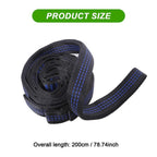 2pcs Hammock Tree Straps Set Effortless Operation Lightweight Stretching Straps Suitable for Hiking Camping - Blue