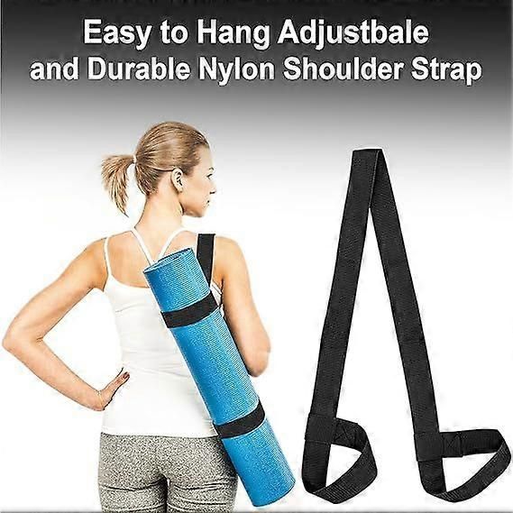 Yoga Mat Straps Adjustable Rings Fitness Mat Holder Gym Mat Carrier Portable Shoulder Straps Sling Stretch Straps for All Mat Sizes