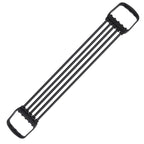 Chest Expander Removable Spring Exercise Arm Stretch Strap Tension Cord - Black