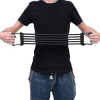 Chest Expander Removable Spring Exercise Arm Stretch Strap Tension Cord - Blue