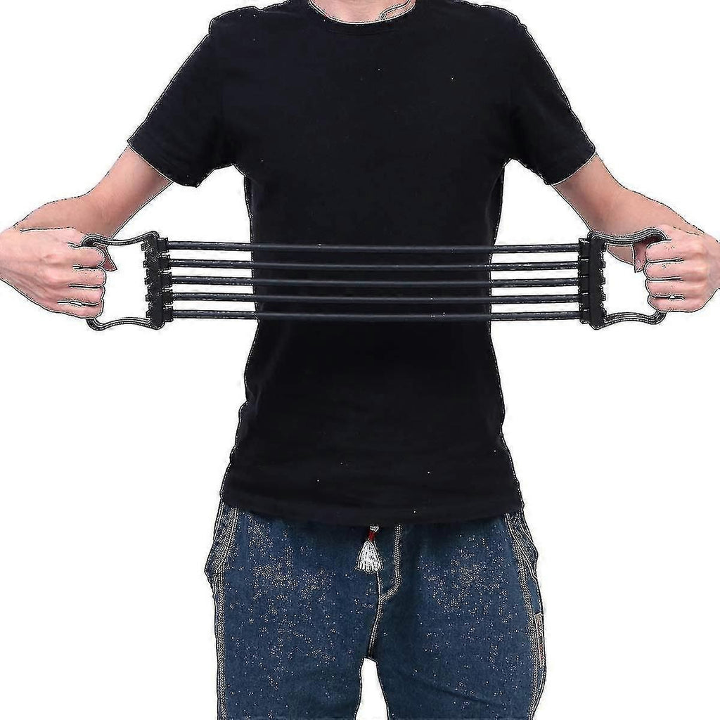 Chest Expander Removable Spring Exercise Arm Stretch Strap Tension Cord - Red