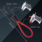 10Pcs Tent Stretch Strap Set Bungee Cords Set with Hooks, Metal Shock Cord Hook - Black