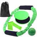 Yoga Fitness O-ring Tensioner Six-piece Stretch Strap For Yoga Exercise Pilates Green