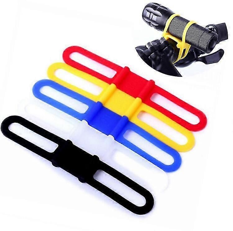2pcs Bicycle Silicone Band High Stretch Silicone Straps Bicycle Fixing Straps - Green