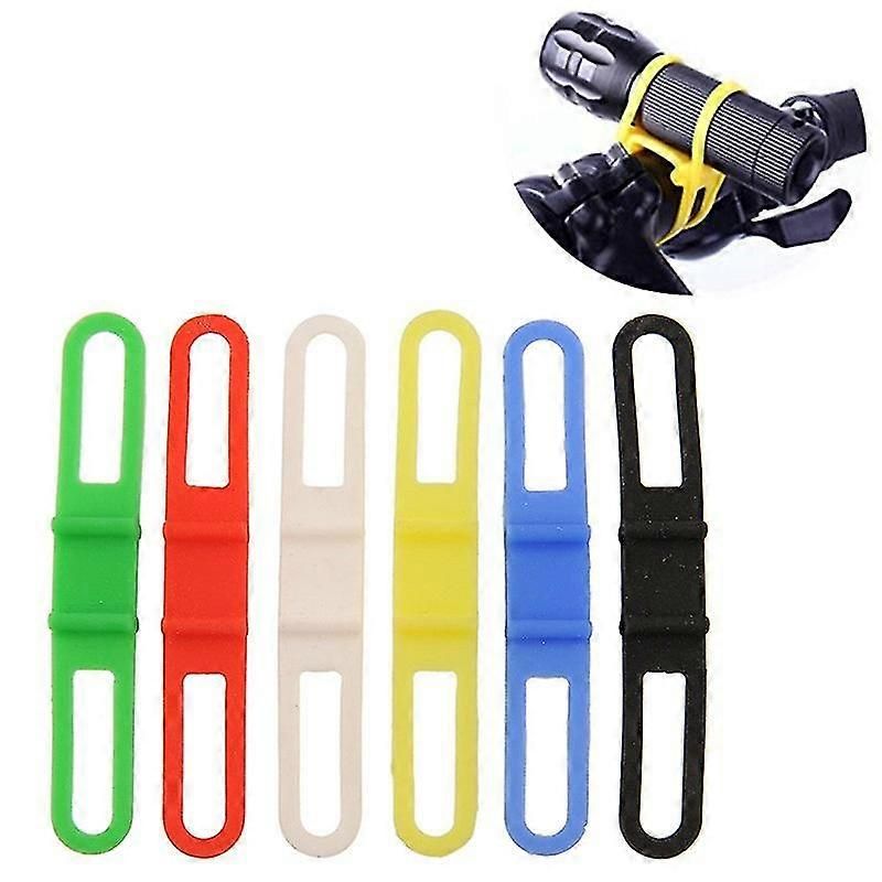 2pcs Bicycle Silicone Band High Stretch Silicone Straps Bicycle Fixing Straps - Red