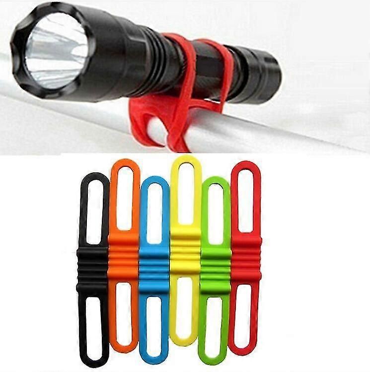 2pcs Bicycle Silicone Band High Stretch Silicone Straps Bicycle Fixing Straps - Red