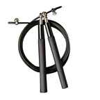 Adjustable Jump Rope with Aluminum Handles, Tangle-Free Ball Bearing Skipping Rope for Fitness Training - Black