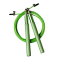 Adjustable Jump Rope with Aluminum Handles, Tangle-Free Ball Bearing Skipping Rope for Fitness Training - Green