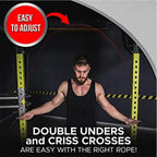 Adjustable Jump Rope with Aluminum Handles, Tangle-Free Ball Bearing Skipping Rope for Fitness Training - Green