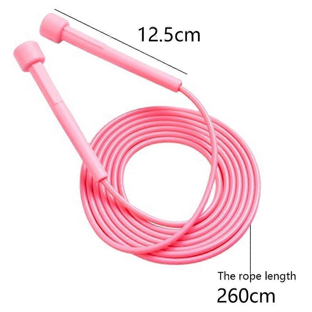 Speed Jump Rope for Fitness, Racing Skipping Rope with Ball Bearings, Adjustable Exercise Jump Rope for Cardio, Boxing, CrossFit & Workout - Pink