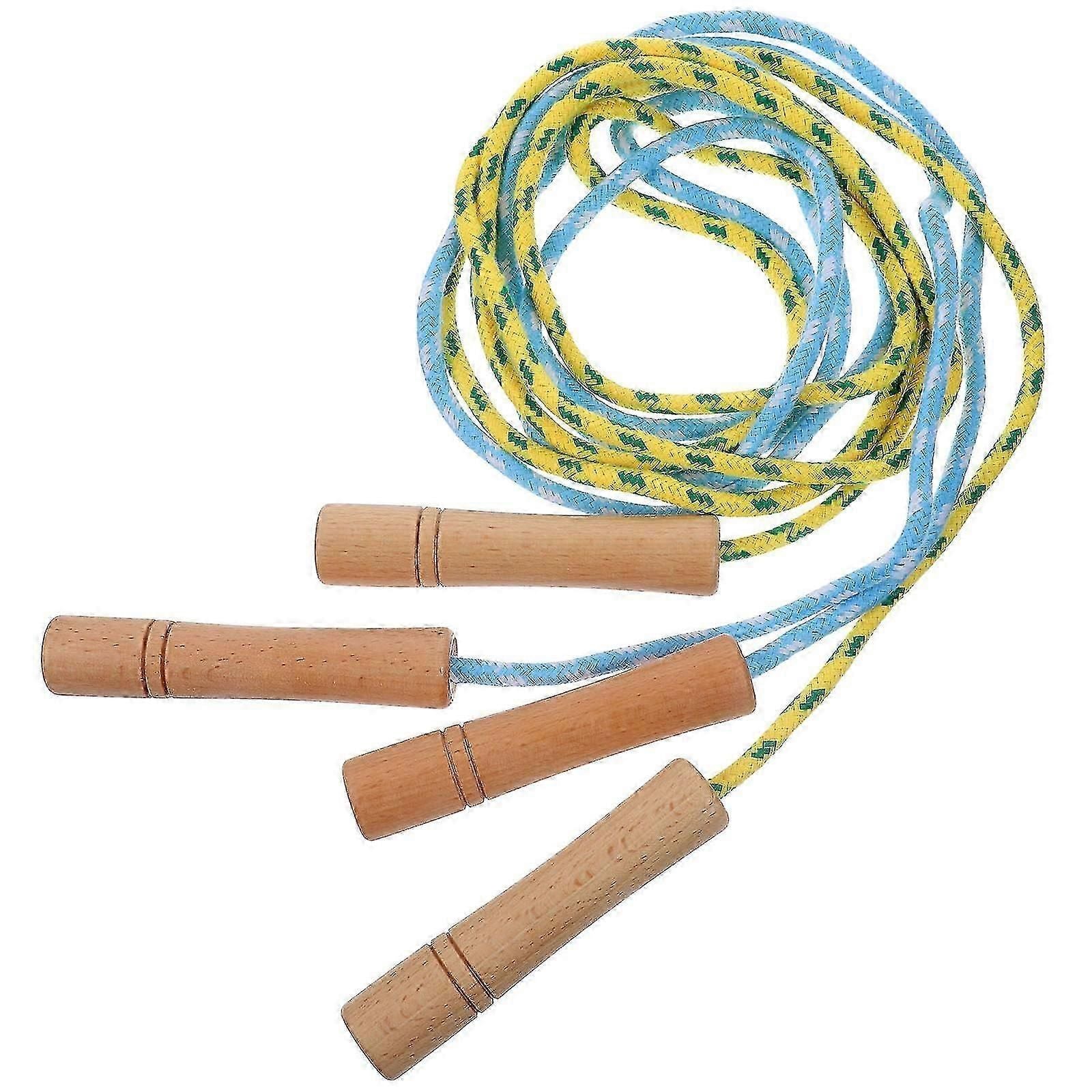 2pcs Sport Ropes Jump Ropes Daily Use Jump Ropes Fitness Jump Ropes Exercise Supply - Blue Yellow