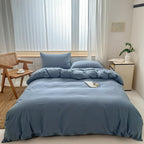Hotel Soft Microfiber Duvet Cover Set-2000TC Quilt Cover Set & Pillowcases -1 Donna Cover Zipper Closure & 1 x Pillowcases-Breathable Bedding - Wrinkle, Fade, Stain Resistant(Ocean,Double)