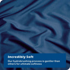 Hotel Soft Microfiber Duvet Cover Set-2000TC Quilt Cover Set & Pillowcases -1 Donna Cover Zipper Closure & 1 x Pillowcases-Breathable Bedding - Wrinkle, Fade, Stain Resistant(Navy,Double)