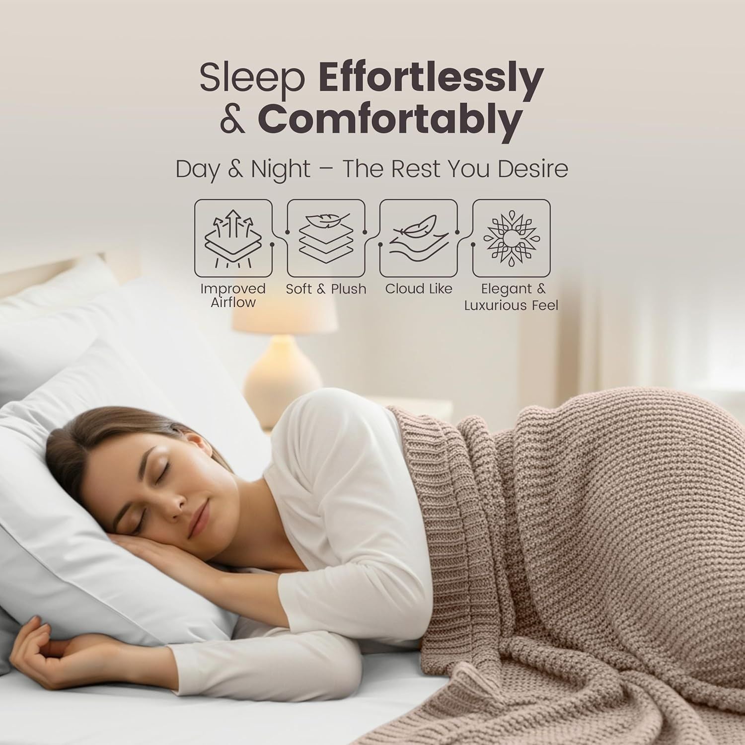 Hotel Quality Fitted Sheet - 1 Piece Fitted Sheet  -Breathable Bedding - Wrinkle, Fade, Stain Resistant- 16inch/40cm Deep Pocket Fitted Bed Sheet-Wrinkle and Fade Resistant,(White,Double)