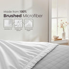 Hotel Quality Fitted Sheet - 1 Piece Fitted Sheet  -Breathable Bedding - Wrinkle, Fade, Stain Resistant- 16inch/40cm Deep Pocket Fitted Bed Sheet-Wrinkle and Fade Resistant,(White,Double)