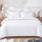 Hotel Soft Microfiber Duvet Cover Set-2000TC Quilt Cover Set & Pillowcases -1 Donna Cover Zipper Closure & 1 x Pillowcases-Breathable Bedding - Wrinkle, Fade, Stain Resistant(White,King)