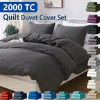 Hotel Soft Microfiber Duvet Cover Set-2000TC Quilt Cover Set & Pillowcases -1 Donna Cover Zipper Closure & 1 x Pillowcases-Breathable Bedding - Wrinkle, Fade, Stain Resistant(Dark gray,King)