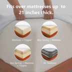 Hotel Soft Bed Sheet Set- Bedding Sheets & Pillowcases -Breathable Bedding - Wrinkle, Fade, Stain Resistant-Deep Pocket Flat Fitted Bed Sheet Set(Raw white,King)