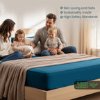 Hotel Quality Fitted Sheet - 1 Piece Fitted Sheet  -Breathable Bedding - Wrinkle, Fade, Stain Resistant- 16inch/40cm Deep Pocket Fitted Bed Sheet-Wrinkle and Fade Resistant,(Biscay blue,King)