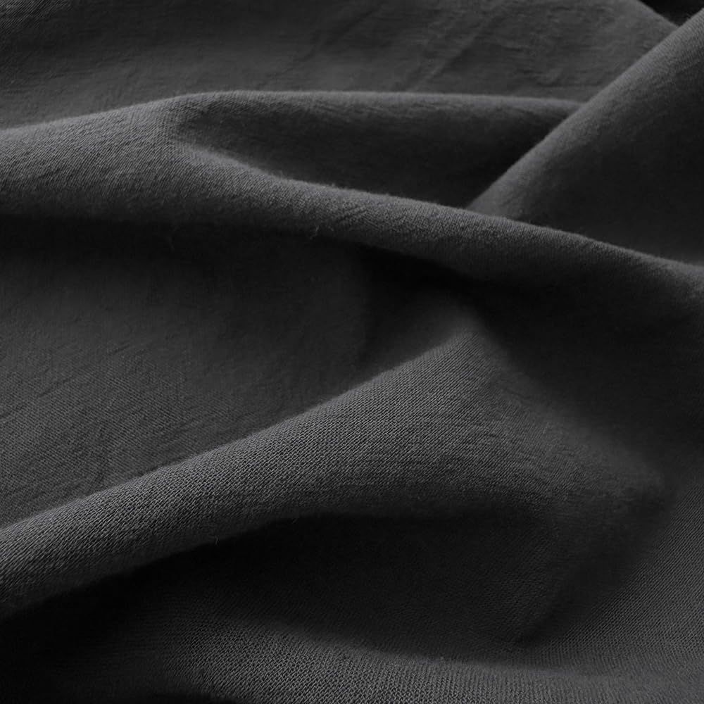 Hotel Soft Microfiber Duvet Cover Set-2000TC Quilt Cover Set & Pillowcases -1 Donna Cover Zipper Closure & 1 x Pillowcases-Breathable Bedding - Wrinkle, Fade, Stain Resistant(Black,King Single)