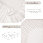 Hotel Soft Bed Sheet Set- Bedding Sheets & Pillowcases -Breathable Bedding - Wrinkle, Fade, Stain Resistant-Deep Pocket Flat Fitted Bed Sheet Set(White,King Single)