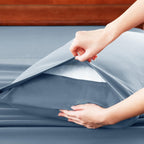 Hotel Soft Bed Sheet Set- Bedding Sheets & Pillowcases -Breathable Bedding - Wrinkle, Fade, Stain Resistant-Deep Pocket Flat Fitted Bed Sheet Set(Ocean,King Single)