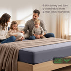 Hotel Quality Fitted Sheet - 1 Piece Fitted Sheet  -Breathable Bedding - Wrinkle, Fade, Stain Resistant- 16inch/40cm Deep Pocket Fitted Bed Sheet-Wrinkle and Fade Resistant,(Grey,King Single)