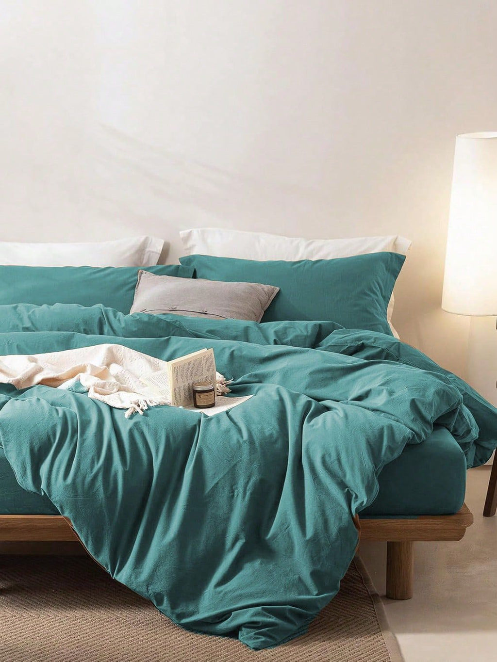 Hotel Soft Microfiber Duvet Cover Set-2000TC Quilt Cover Set & Pillowcases -1 Donna Cover Zipper Closure & 1 x Pillowcases-Breathable Bedding - Wrinkle, Fade, Stain Resistant(Biscay blue,Single)