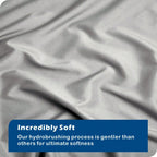 Hotel Soft Microfiber Duvet Cover Set-2000TC Quilt Cover Set & Pillowcases -1 Donna Cover Zipper Closure & 1 x Pillowcases-Breathable Bedding - Wrinkle, Fade, Stain Resistant(Silver-gray,Single)