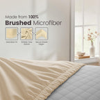 Hotel Quality Fitted Sheet - 1 Piece Fitted Sheet  -Breathable Bedding - Wrinkle, Fade, Stain Resistant- 16inch/40cm Deep Pocket Fitted Bed Sheet-Wrinkle and Fade Resistant,(Cream White,Single)